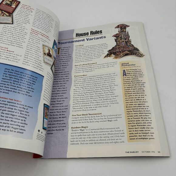 Magic the Gathering The Duelist Magazine No. 13-October 1996 Vol 3 Issue 5 - Picture 5 of 13